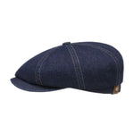 Stetson - Hatteras New Denim - Sixpence/Flat Cap - Blue Denim