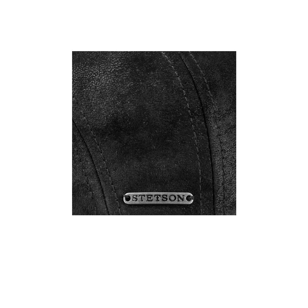 Stetson - Madison Leather - Sixpence/Flat Cap - Black