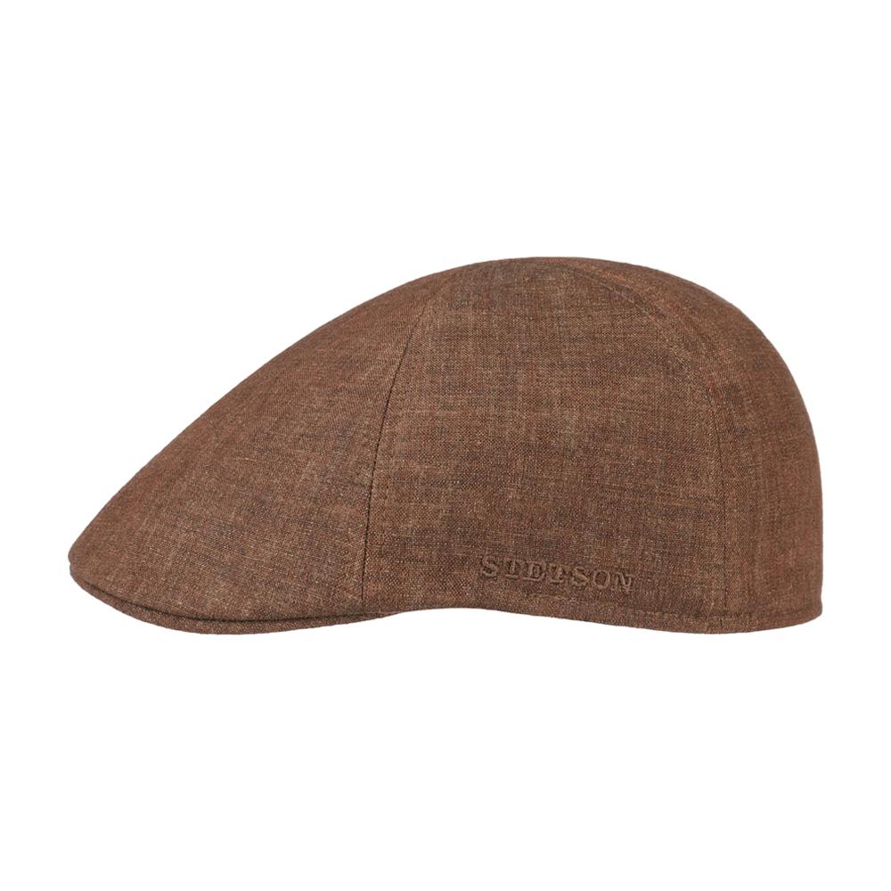 Stetson - Putnam Linen Gatsby Cap - Sixpence/Flat Cap - Rust Brown