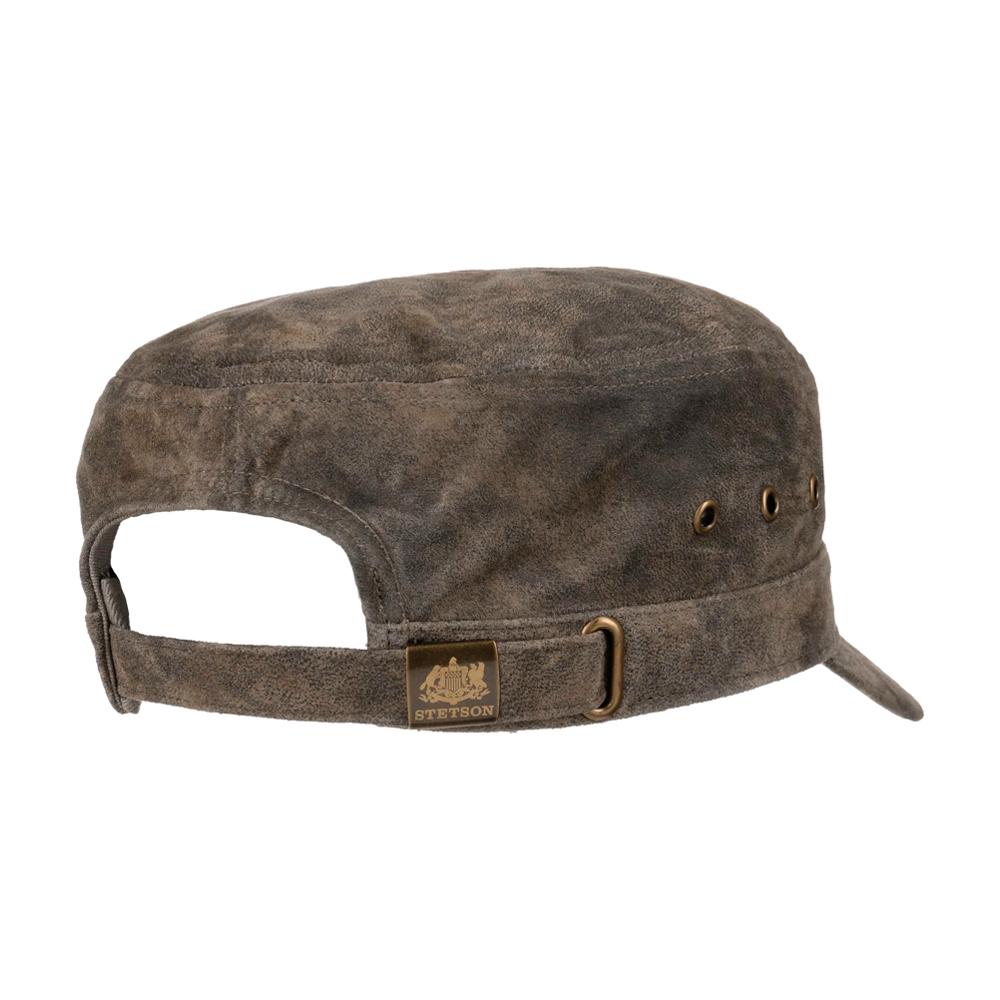 Stetson - Raymore Pigskin Army Cap - Adjustable - Dark Brown