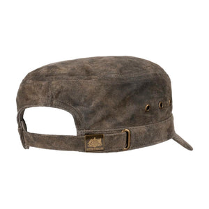 Stetson - Raymore Pigskin Army Cap - Adjustable - Dark Brown