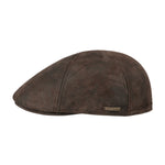 Stetson - Texas Pig Skin Gatsbycap - Sixpence/Flat Cap - Dark Brown