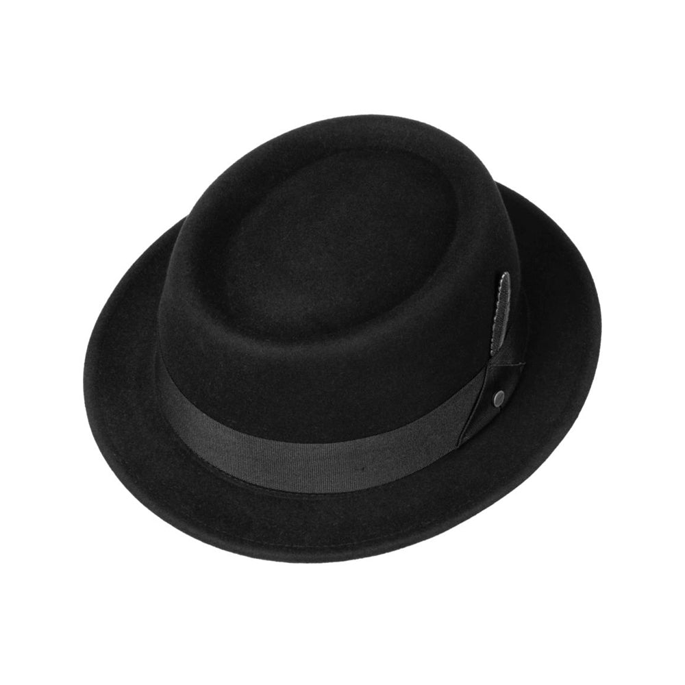 Stetson - Vancosta Pork Pie Wool Hat - Fedora - Black