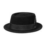 Stetson - Vancosta Pork Pie Wool Hat - Fedora - Black