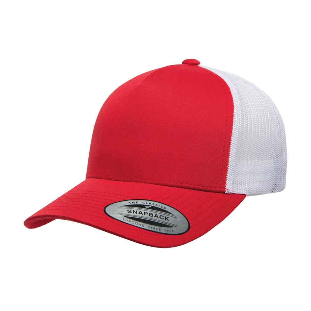 Yupoong - Trucker 5 Panel - Snapback - Red/White