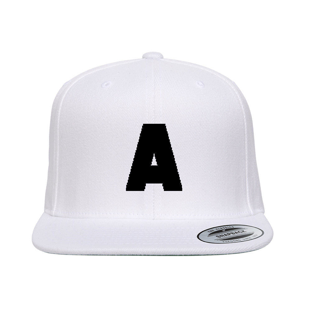 Yupoong - Text/Letter Cap A to Z - White (Guide below)