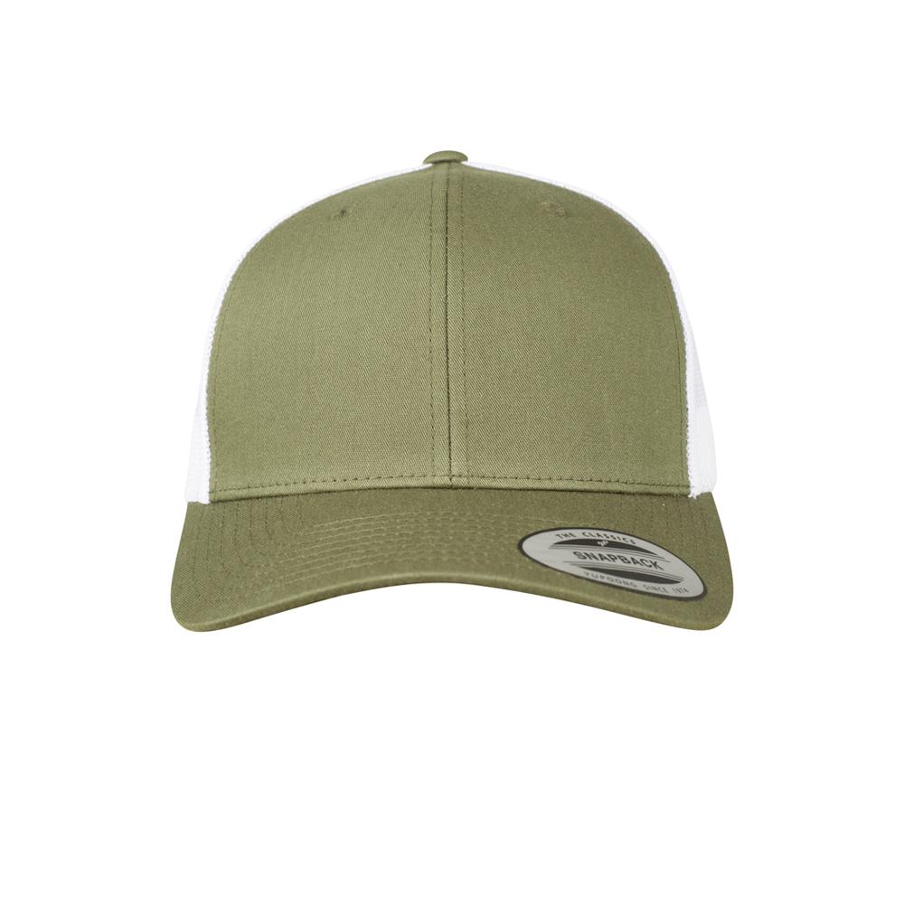 Yupoong - Trucker 6 Panel - Snapback - Olive/White